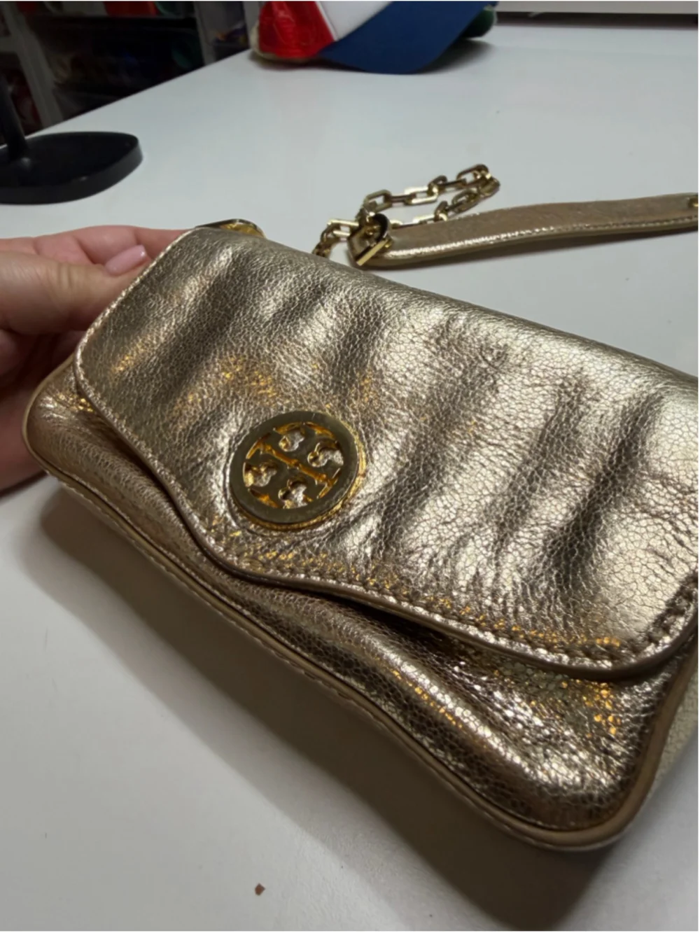 Women's Tory Burch Gold Crossbody Bag One Size